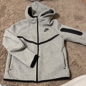 Nike Kids Light Gray Zip-Up Hoodie